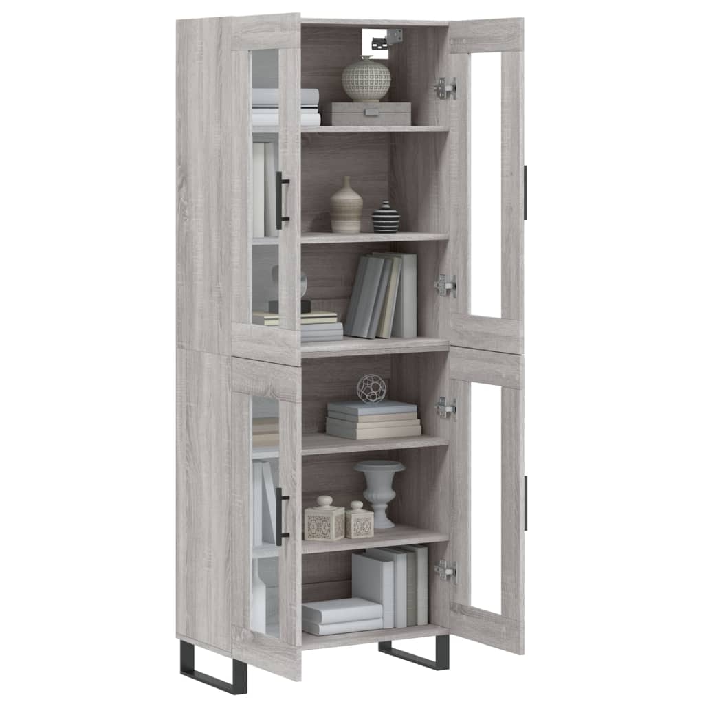 Image Buffet haut Sonoma gris 69,5x34x180 cm Bois d'ingénierie | Xios Store SNC vidaXL Xios Store SNC