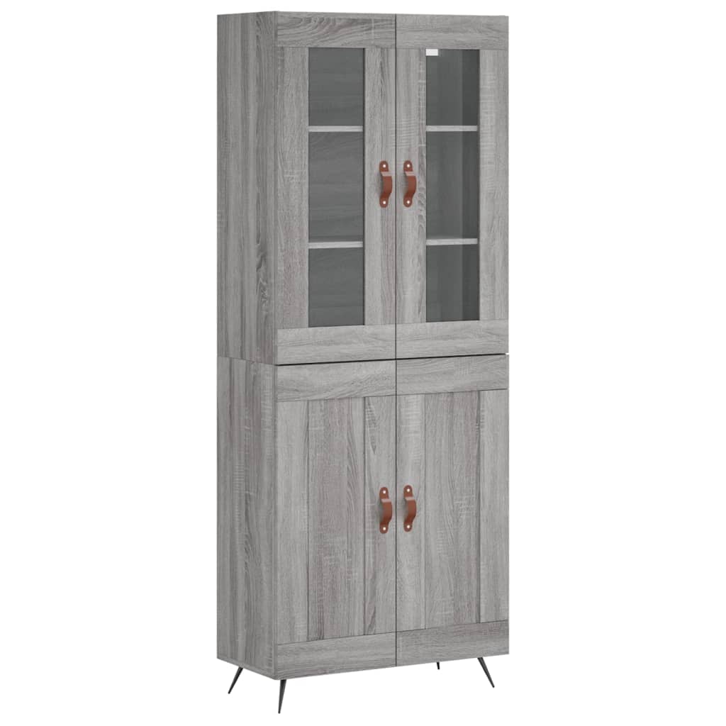 Image Buffet haut Sonoma gris 69,5x34x180 cm Bois d'ingénierie | Xios Store SNC vidaXL Xios Store SNC