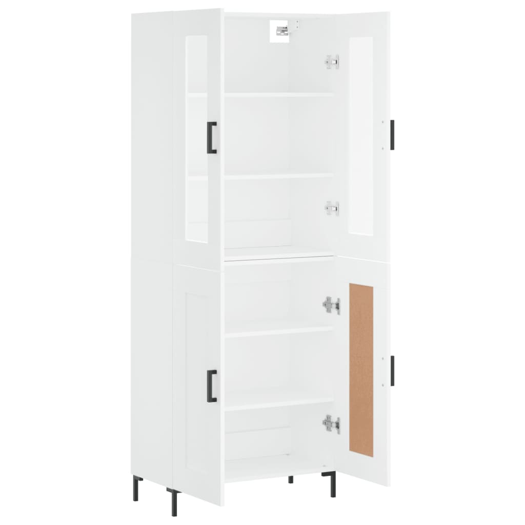 Image Buffet haut Blanc 69,5x34x180 cm Bois d'ingénierie | Xios Store SNC vidaXL Xios Store SNC