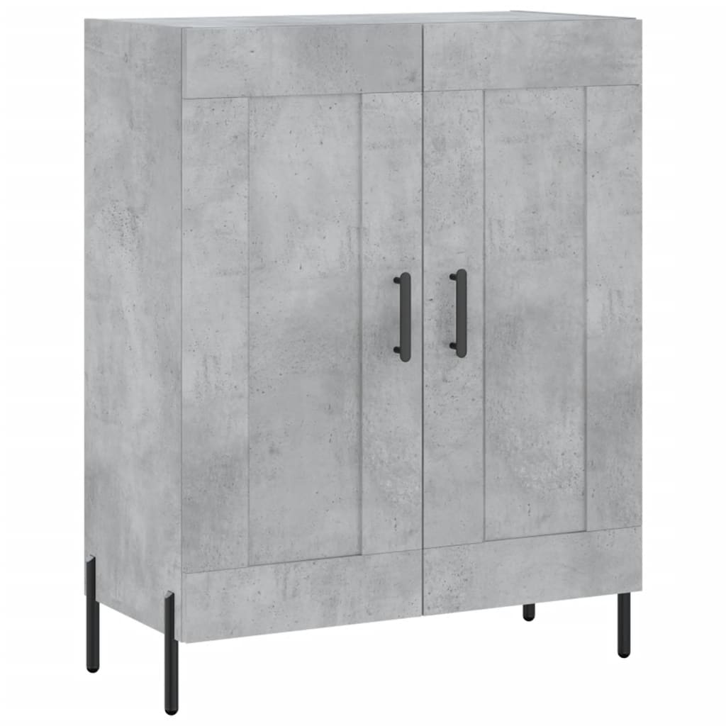 Image Buffet haut Gris béton 69,5x34x180 cm Bois d'ingénierie | Xios Store SNC vidaXL Xios Store SNC