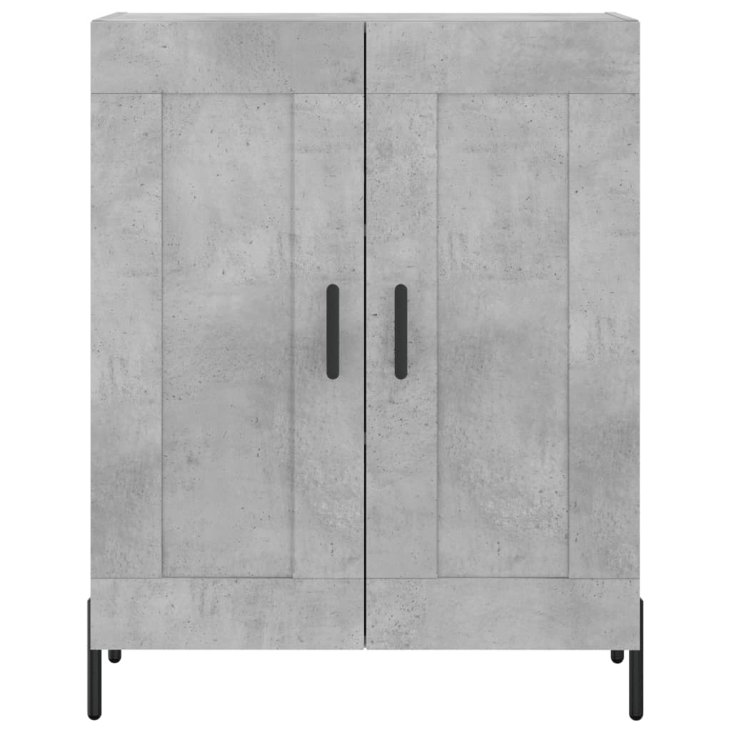 Image Buffet haut Gris béton 69,5x34x180 cm Bois d'ingénierie | Xios Store SNC vidaXL Xios Store SNC