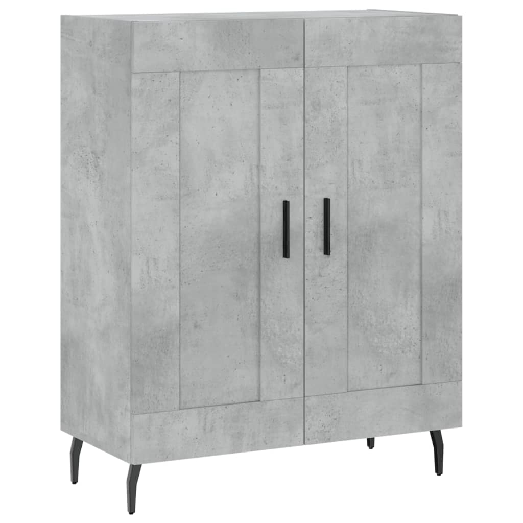 Image Buffet haut Gris béton 69,5x34x180 cm Bois d'ingénierie | Xios Store SNC vidaXL Xios Store SNC