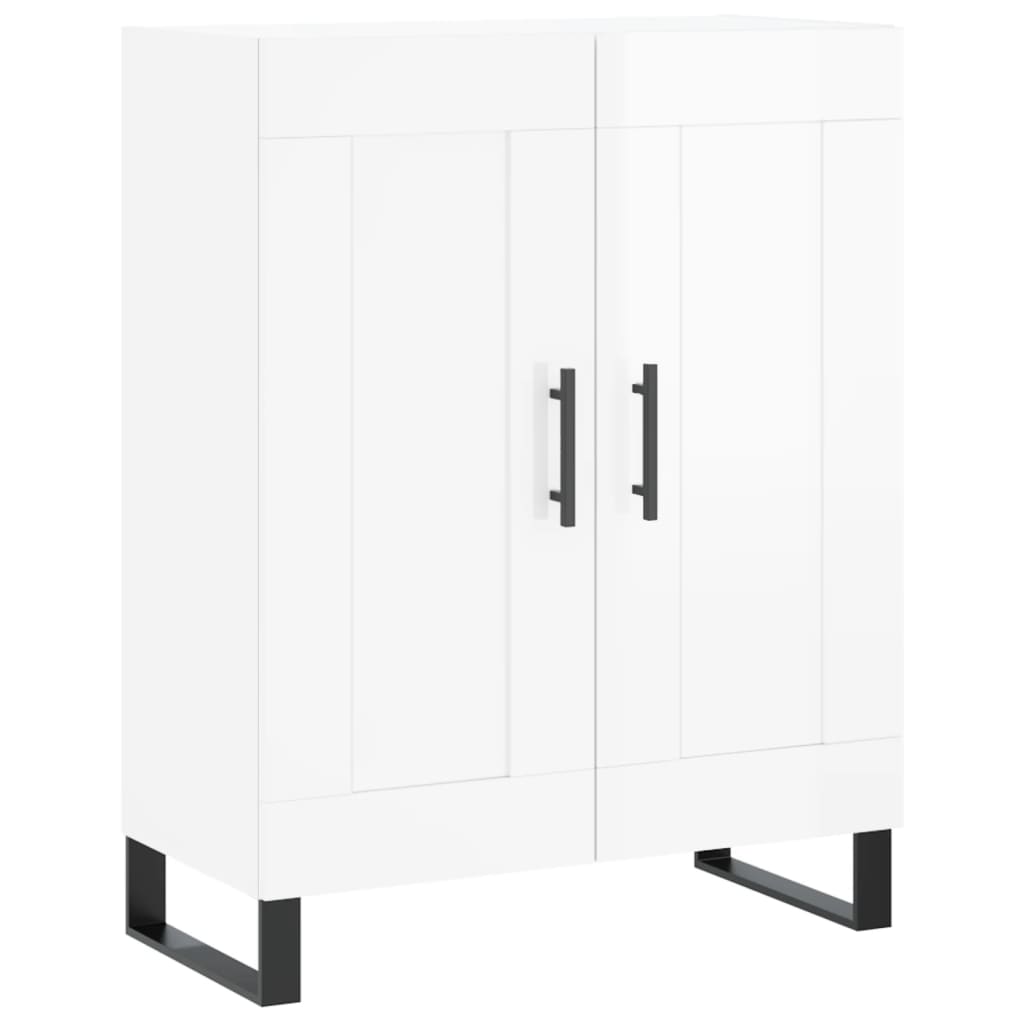 Image Buffet haut Blanc brillant 69,5x34x180 cm Bois d'ingénierie | Xios Store SNC vidaXL Xios Store SNC