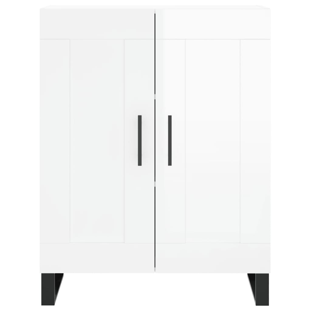 Image Buffet haut Blanc brillant 69,5x34x180 cm Bois d'ingénierie | Xios Store SNC vidaXL Xios Store SNC