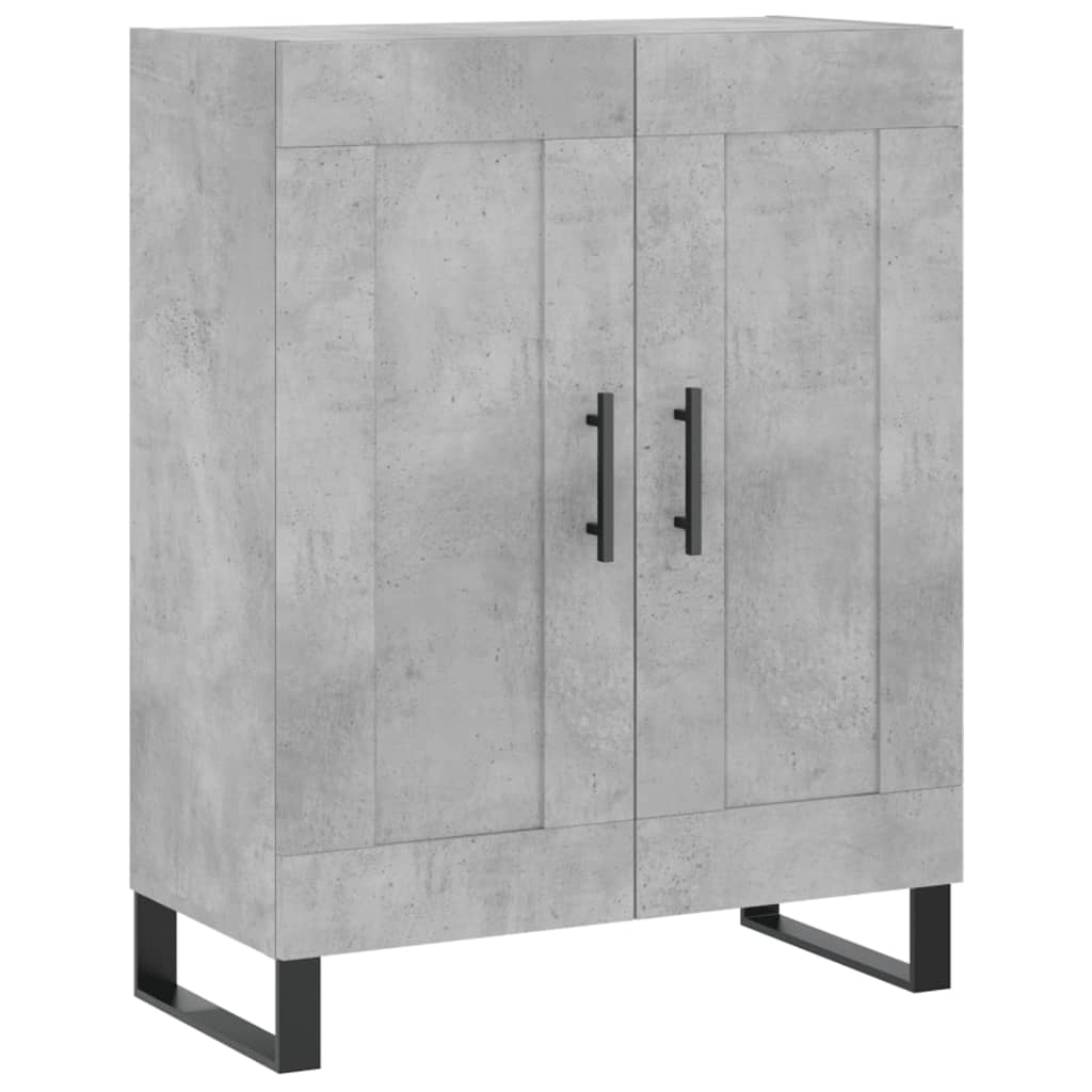 Image Buffet haut Gris béton 69,5x34x180 cm Bois d'ingénierie | Xios Store SNC vidaXL Xios Store SNC