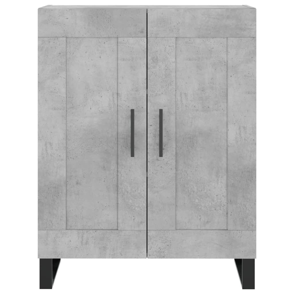 Image Buffet haut Gris béton 69,5x34x180 cm Bois d'ingénierie | Xios Store SNC vidaXL Xios Store SNC