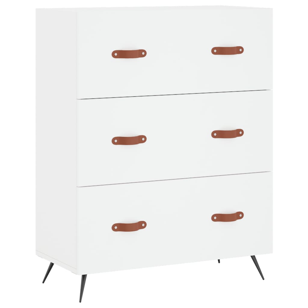 Image Buffet haut Blanc 69,5x34x180 cm Bois d'ingénierie | Xios Store SNC vidaXL Xios Store SNC