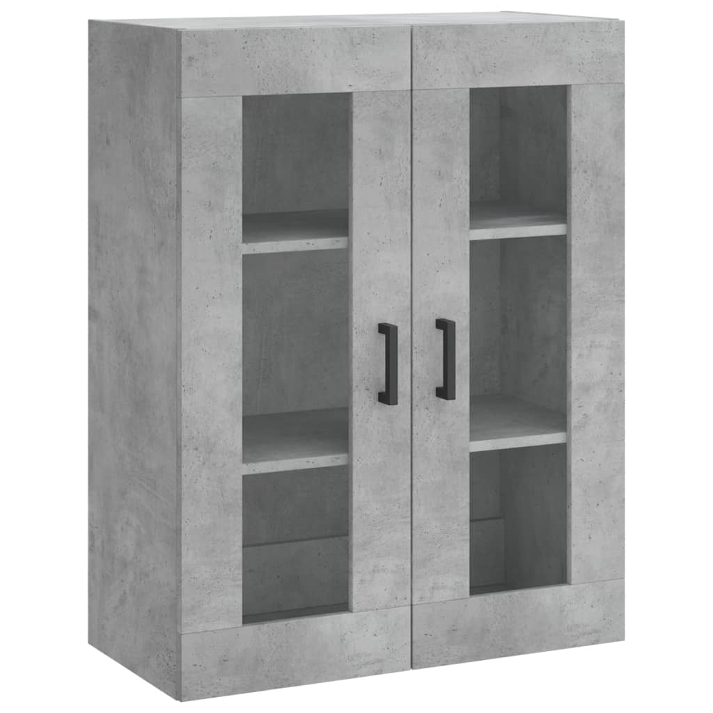 Image Buffet haut Gris béton 69,5x34x180 cm Bois d'ingénierie | Xios Store SNC vidaXL Xios Store SNC