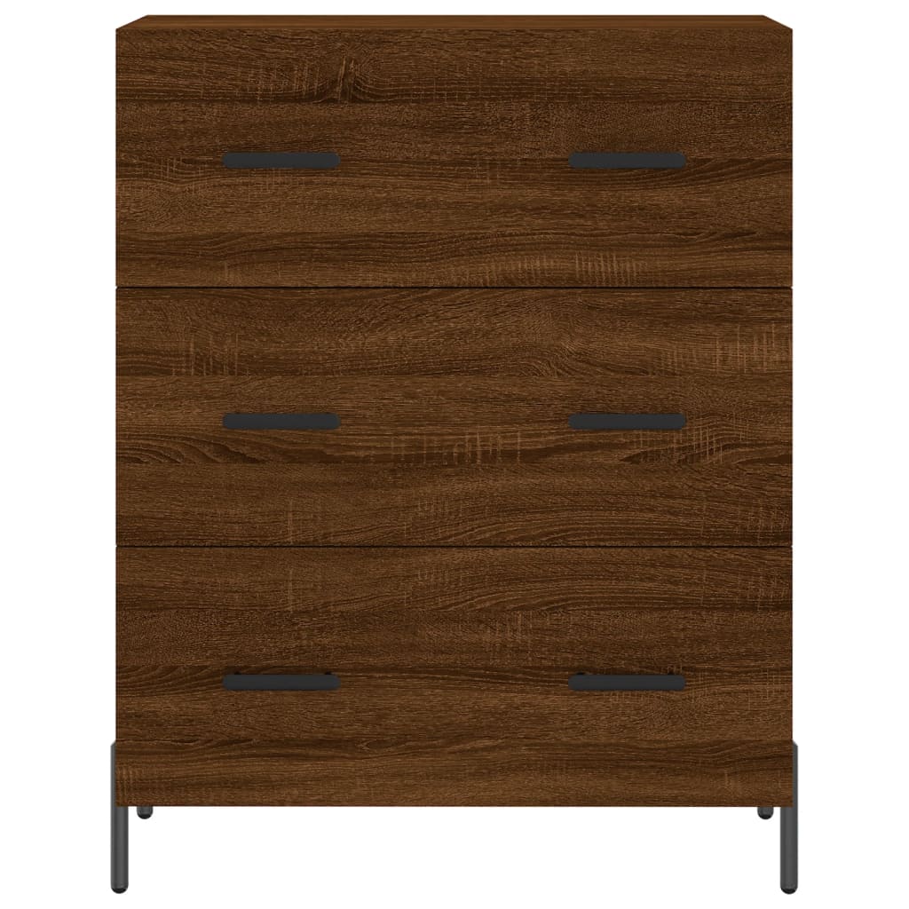 Image Buffet haut Chêne marron 69,5x34x180 cm Bois d'ingénierie | Xios Store SNC vidaXL Xios Store SNC