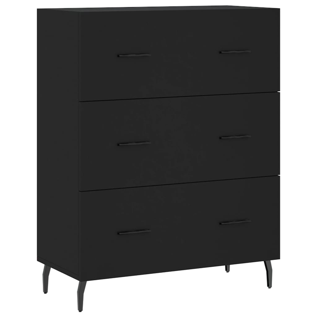 Image Buffet haut Noir 69,5x34x180 cm Bois d'ingénierie | Xios Store SNC vidaXL Xios Store SNC