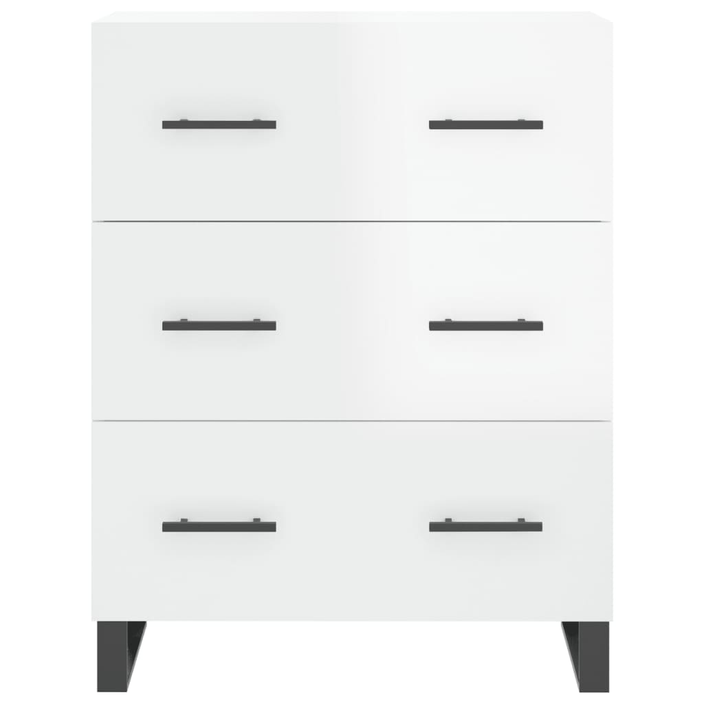 Image Buffet haut Blanc brillant 69,5x34x180 cm Bois d'ingénierie | Xios Store SNC vidaXL Xios Store SNC