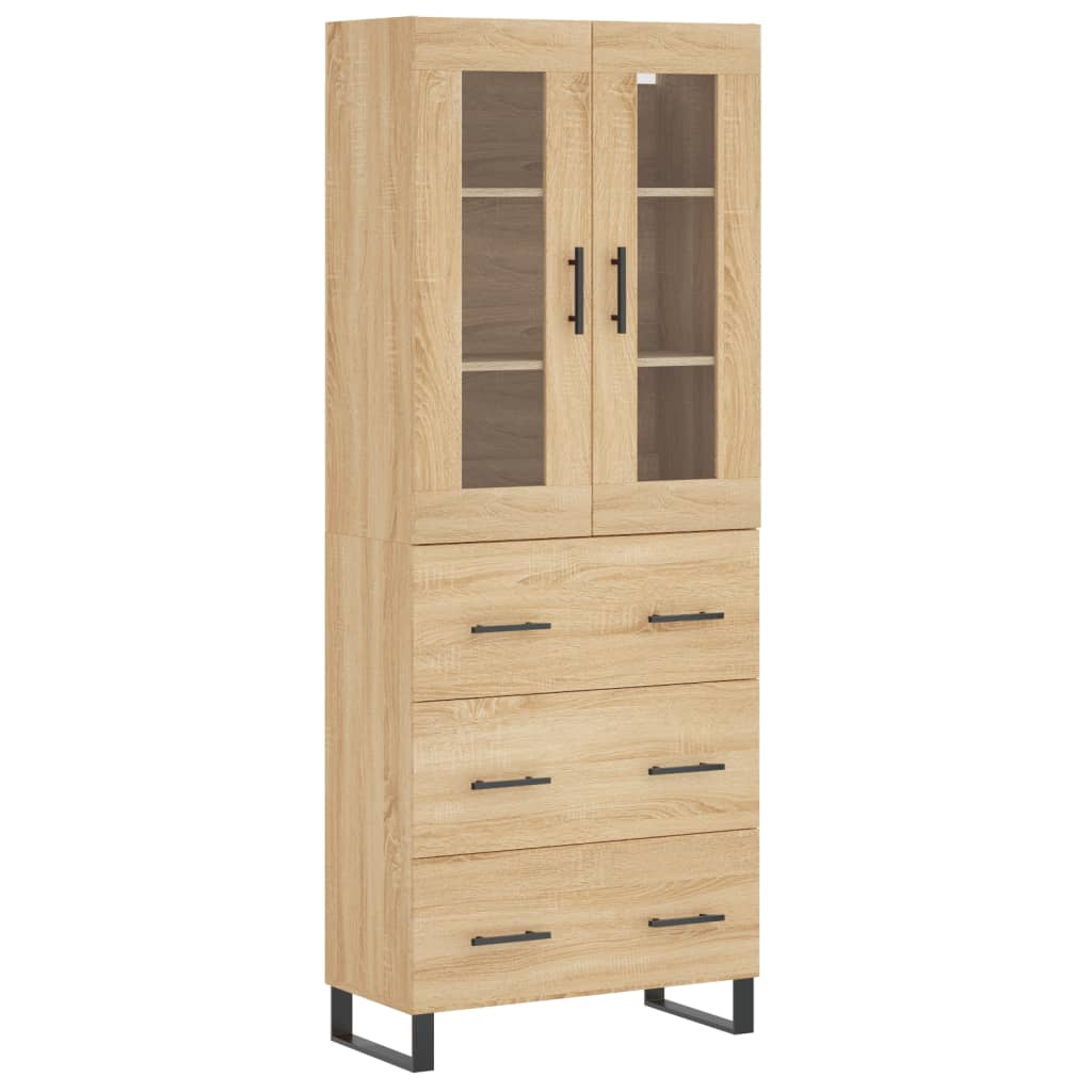 Image Buffet haut Chêne sonoma 69,5x34x180 cm Bois d'ingénierie | Xios Store SNC vidaXL Xios Store SNC