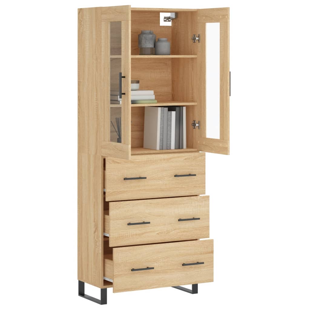 Image Buffet haut Chêne sonoma 69,5x34x180 cm Bois d'ingénierie | Xios Store SNC vidaXL Xios Store SNC