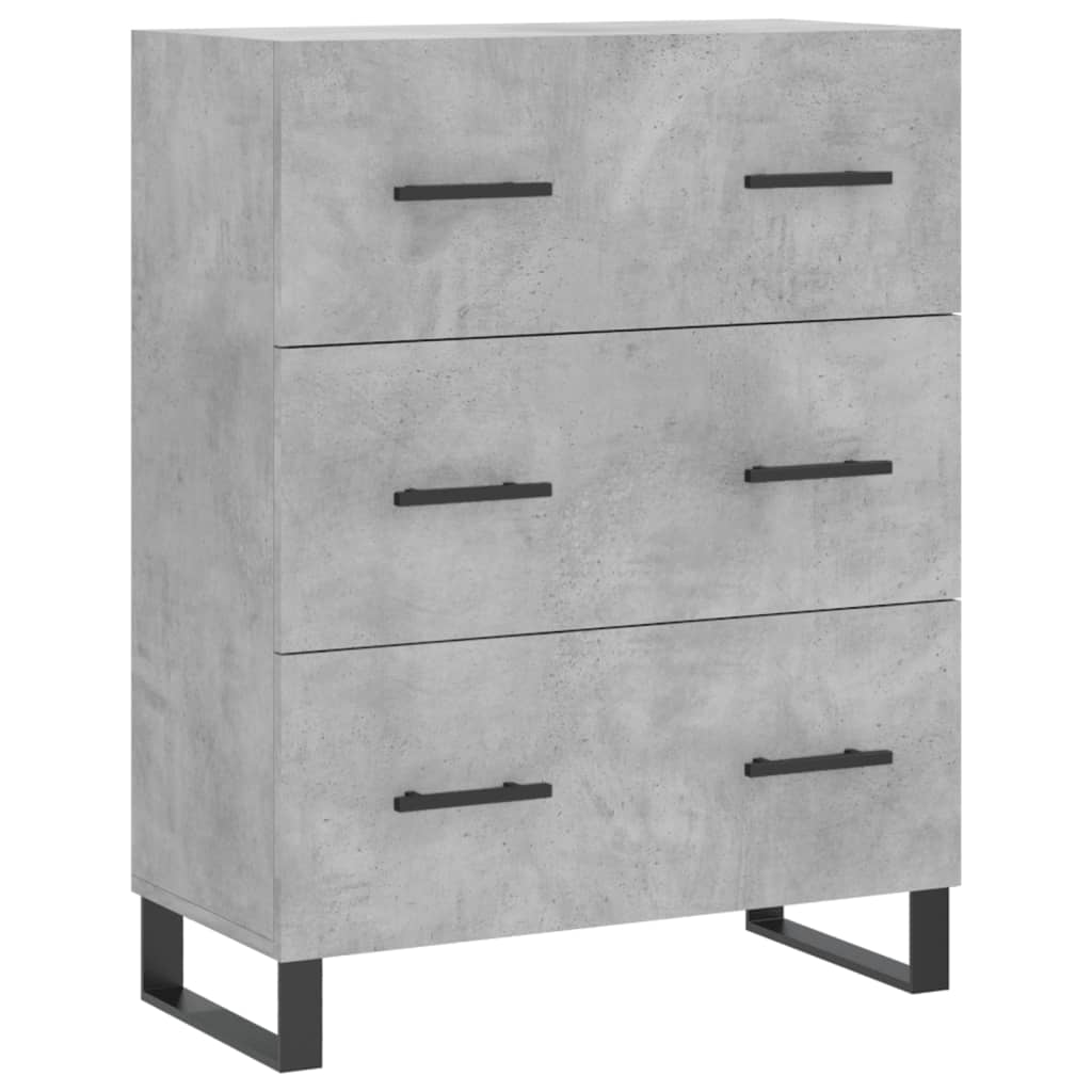 Image Buffet haut Gris béton 69,5x34x180 cm Bois d'ingénierie | Xios Store SNC vidaXL Xios Store SNC