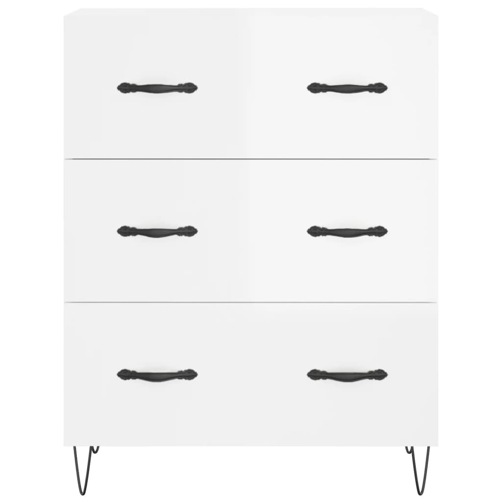 Image Buffet haut Blanc brillant 69,5x34x180 cm Bois d'ingénierie | Xios Store SNC vidaXL Xios Store SNC