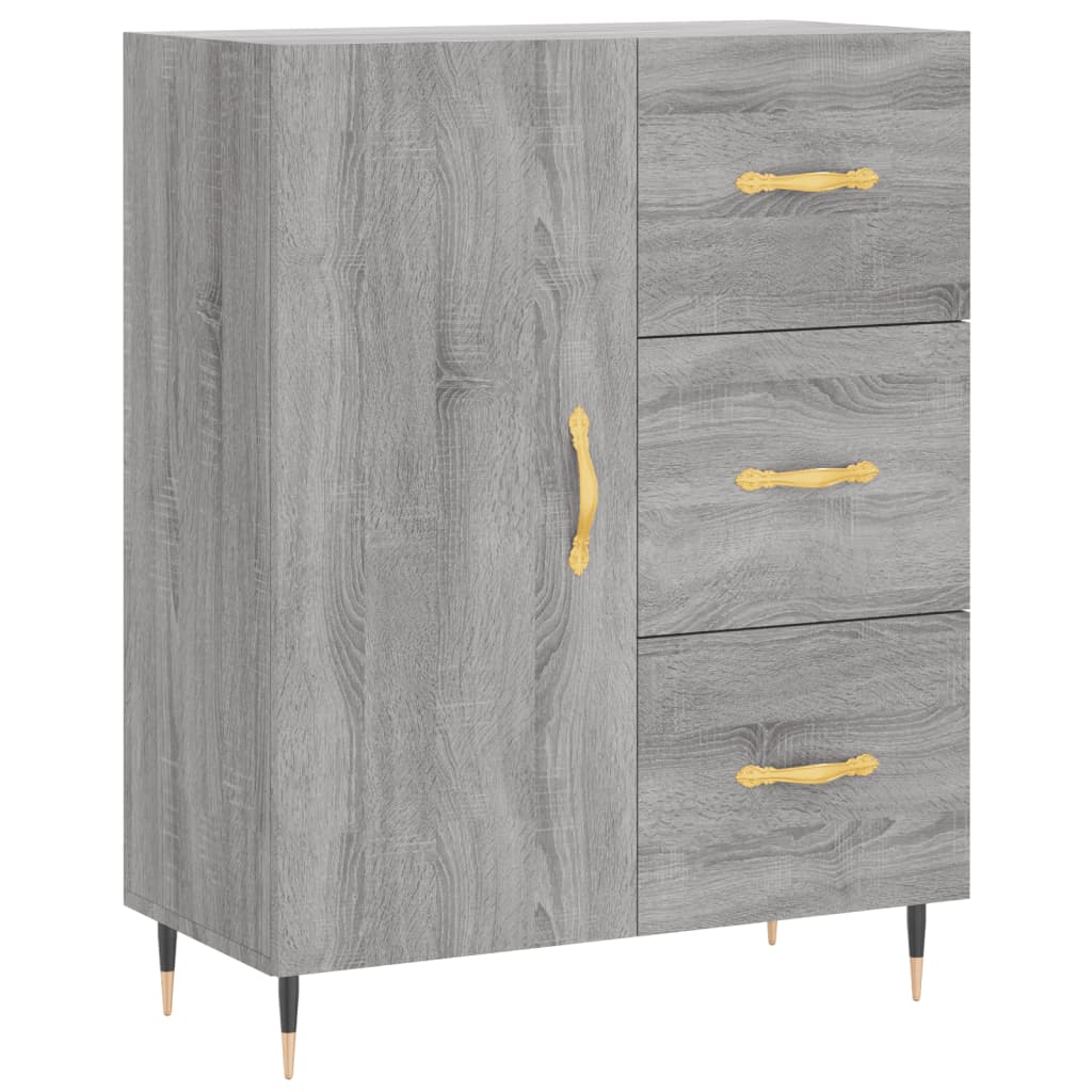 Image Buffet haut Sonoma gris 69,5x34x180 cm Bois d'ingénierie | Xios Store SNC vidaXL Xios Store SNC