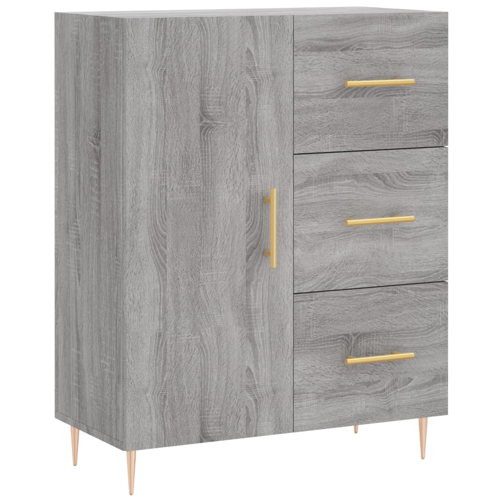 Image Buffet haut Sonoma gris 69,5x34x180 cm Bois d'ingénierie | Xios Store SNC vidaXL Xios Store SNC