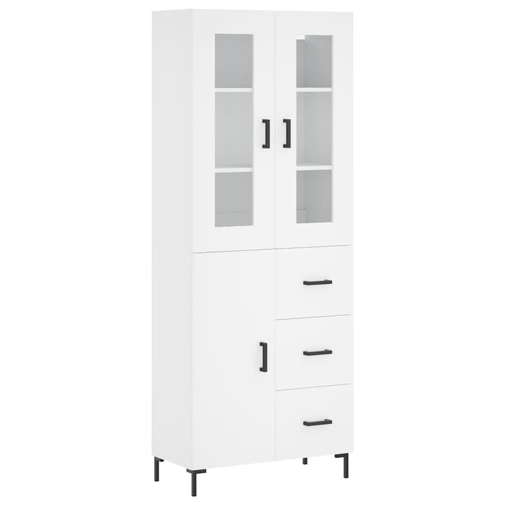 Image Buffet haut Blanc 69,5x34x180 cm Bois d'ingénierie | Xios Store SNC vidaXL Xios Store SNC