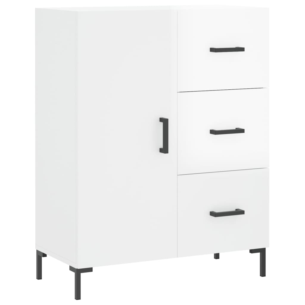 Image Buffet haut Blanc brillant 69,5x34x180 cm Bois d'ingénierie | Xios Store SNC vidaXL Xios Store SNC