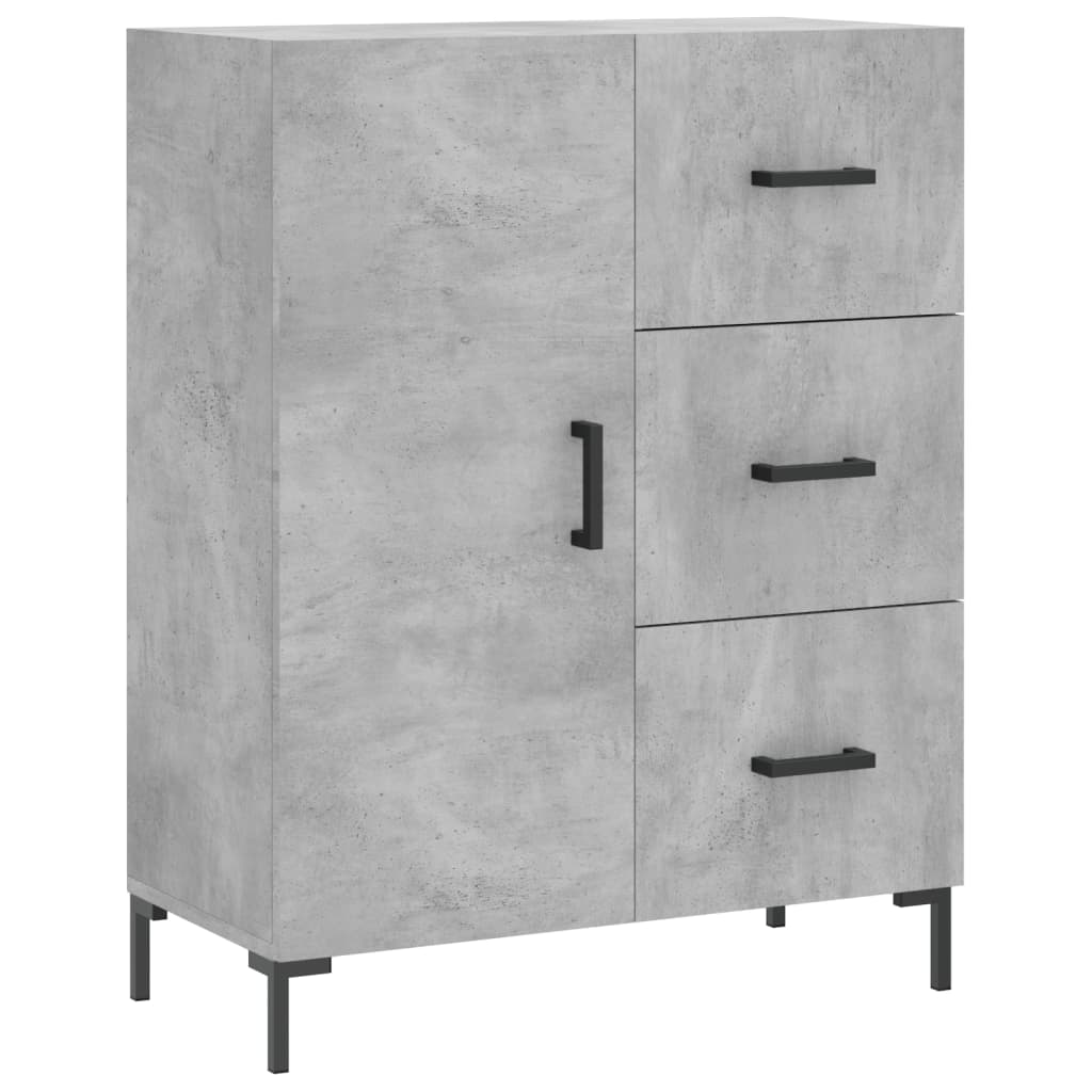 Image Buffet haut Gris béton 69,5x34x180 cm Bois d'ingénierie | Xios Store SNC vidaXL Xios Store SNC