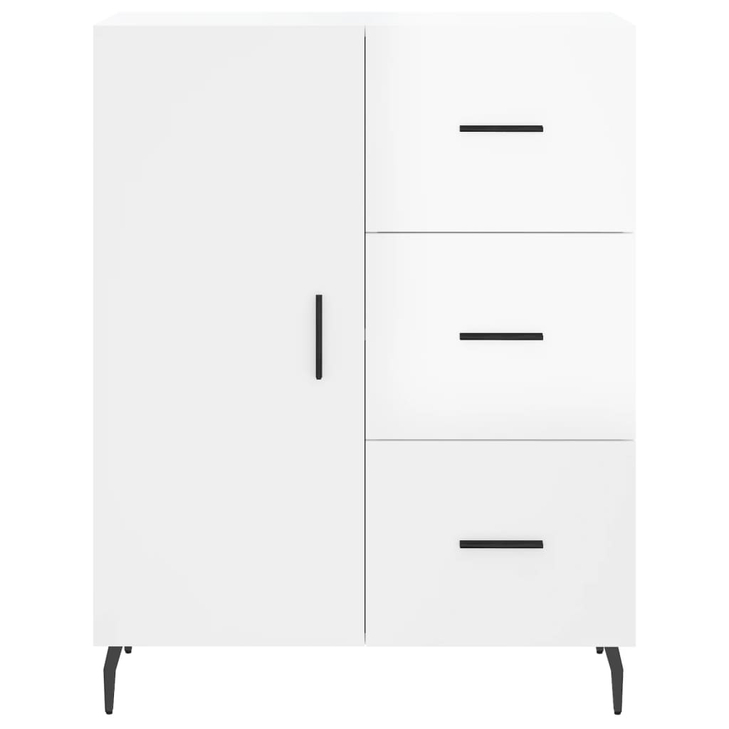 Image Buffet haut Blanc brillant 69,5x34x180 cm Bois d'ingénierie | Xios Store SNC vidaXL Xios Store SNC