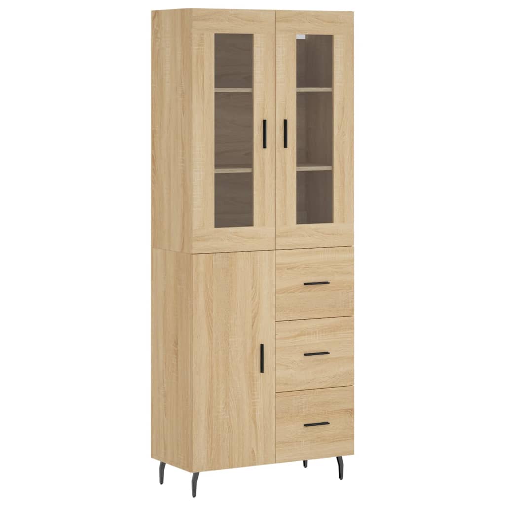 Image Buffet haut Chêne sonoma 69,5x34x180 cm Bois d'ingénierie | Xios Store SNC vidaXL Xios Store SNC