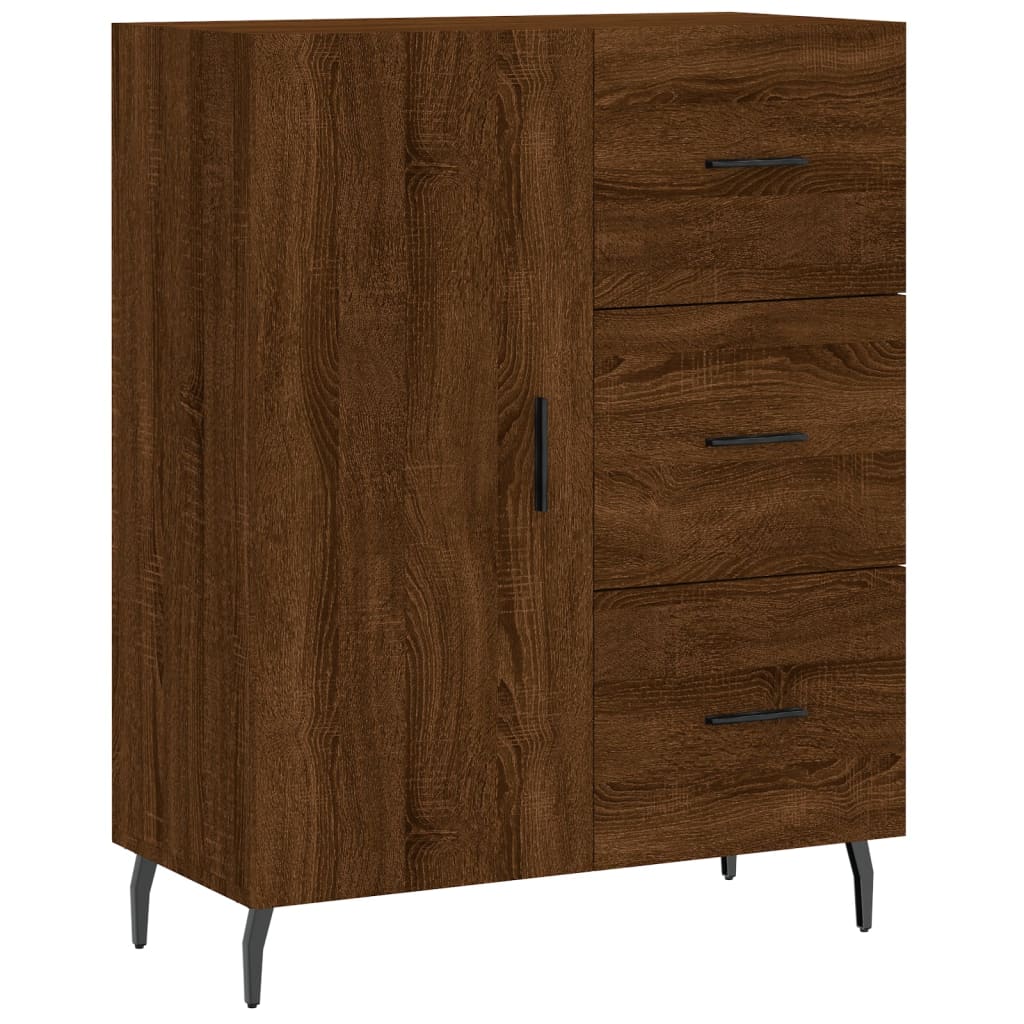 Image Buffet haut Chêne marron 69,5x34x180 cm Bois d'ingénierie | Xios Store SNC vidaXL Xios Store SNC