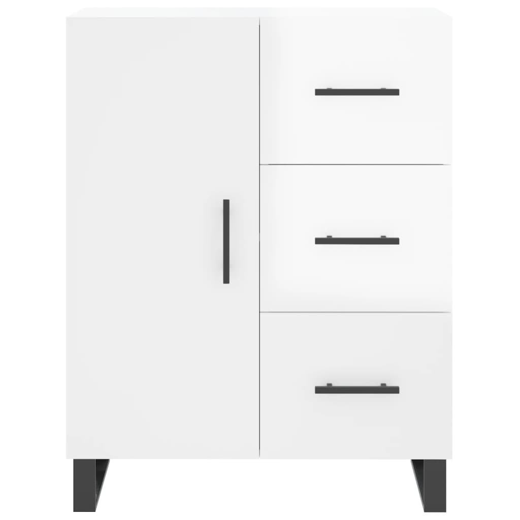 Image Buffet haut Blanc brillant 69,5x34x180 cm Bois d'ingénierie | Xios Store SNC vidaXL Xios Store SNC