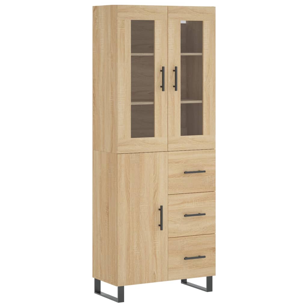 Image Buffet haut Chêne sonoma 69,5x34x180 cm Bois d'ingénierie | Xios Store SNC vidaXL Xios Store SNC