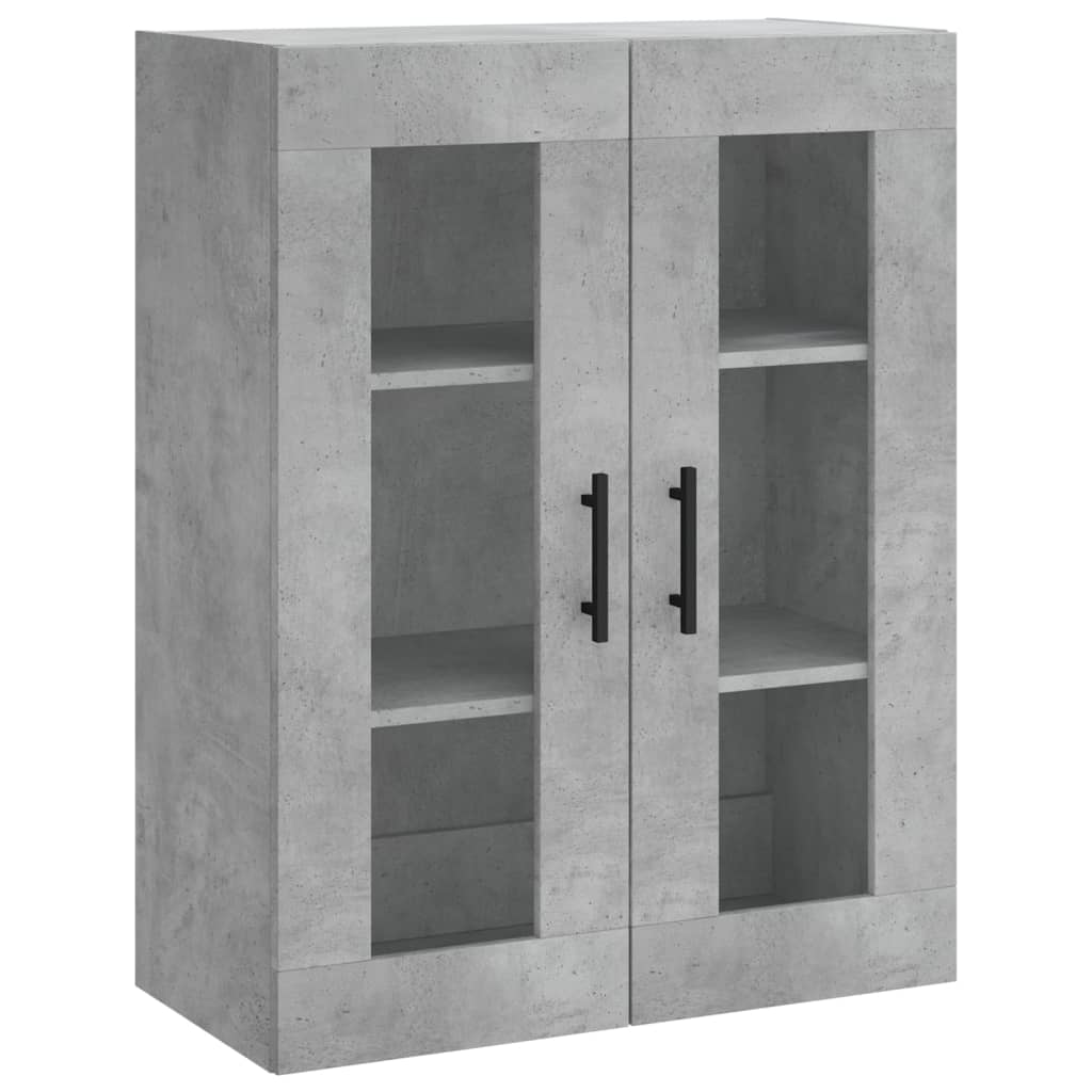 Image Buffet haut Gris béton 69,5x34x180 cm Bois d'ingénierie | Xios Store SNC vidaXL Xios Store SNC