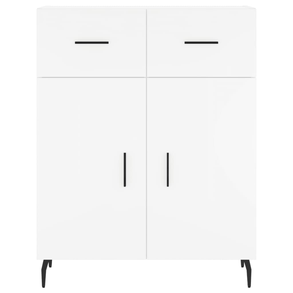 Image Buffet haut Blanc 69,5x34x180 cm Bois d'ingénierie | Xios Store SNC vidaXL Xios Store SNC