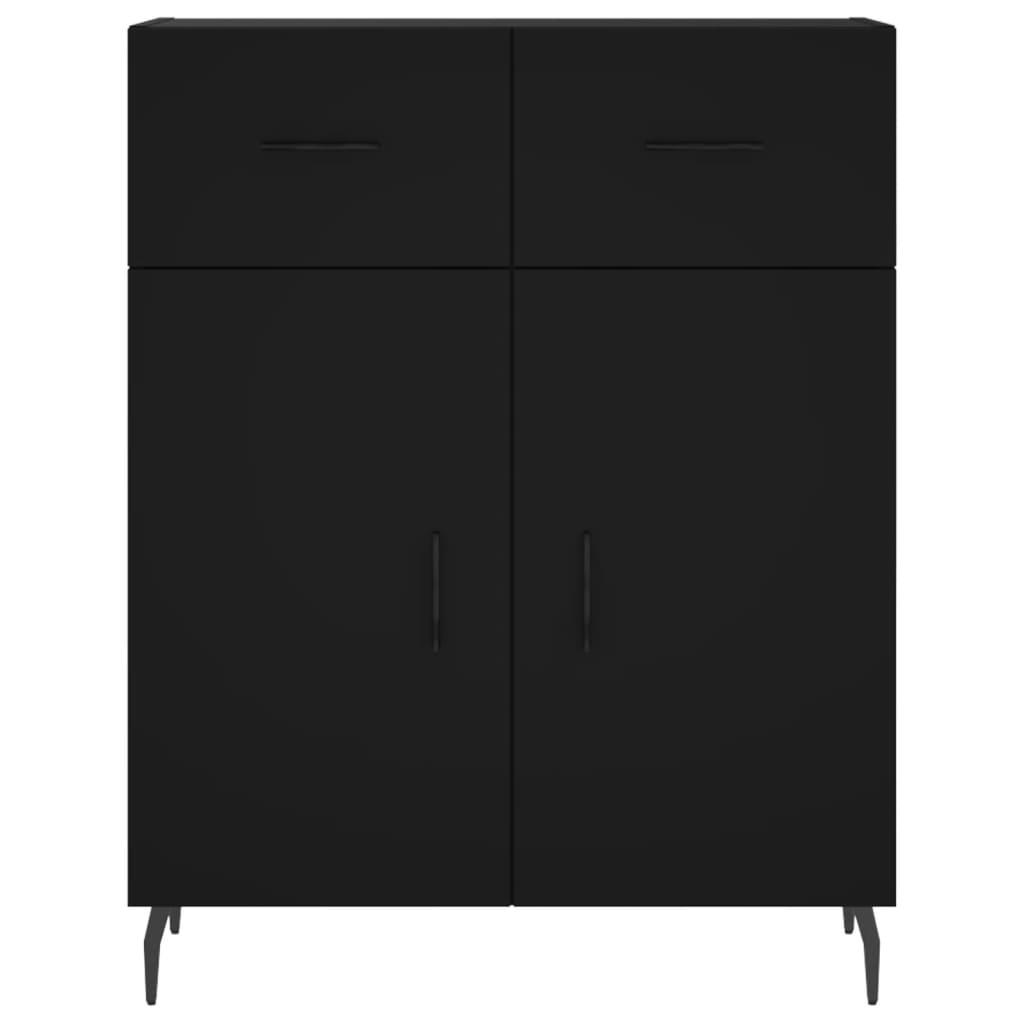 Image Buffet haut Noir 69,5x34x180 cm Bois d'ingénierie | Xios Store SNC vidaXL Xios Store SNC