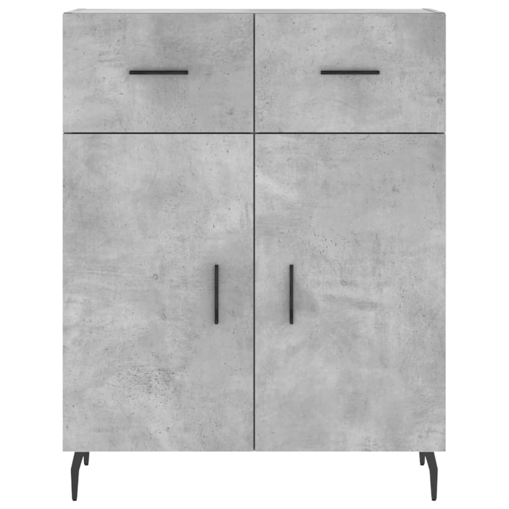 Image Buffet haut Gris béton 69,5x34x180 cm Bois d'ingénierie | Xios Store SNC vidaXL Xios Store SNC