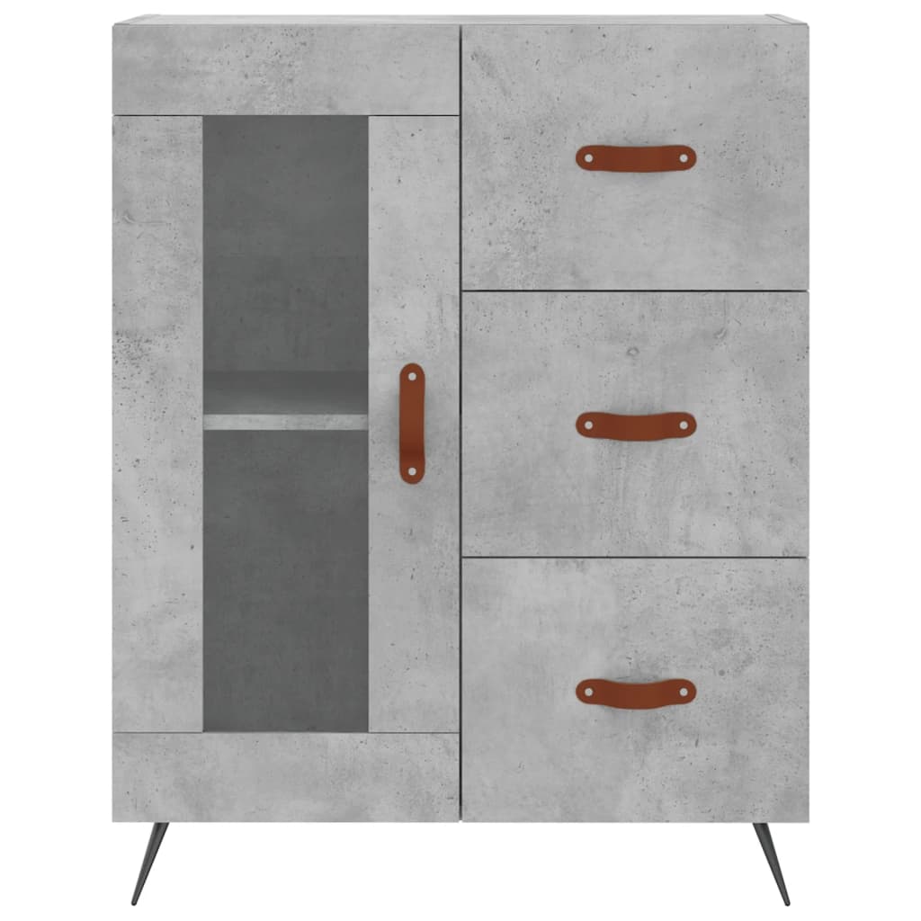 Image Buffet haut Gris béton 69,5x34x180 cm Bois d'ingénierie | Xios Store SNC vidaXL Xios Store SNC