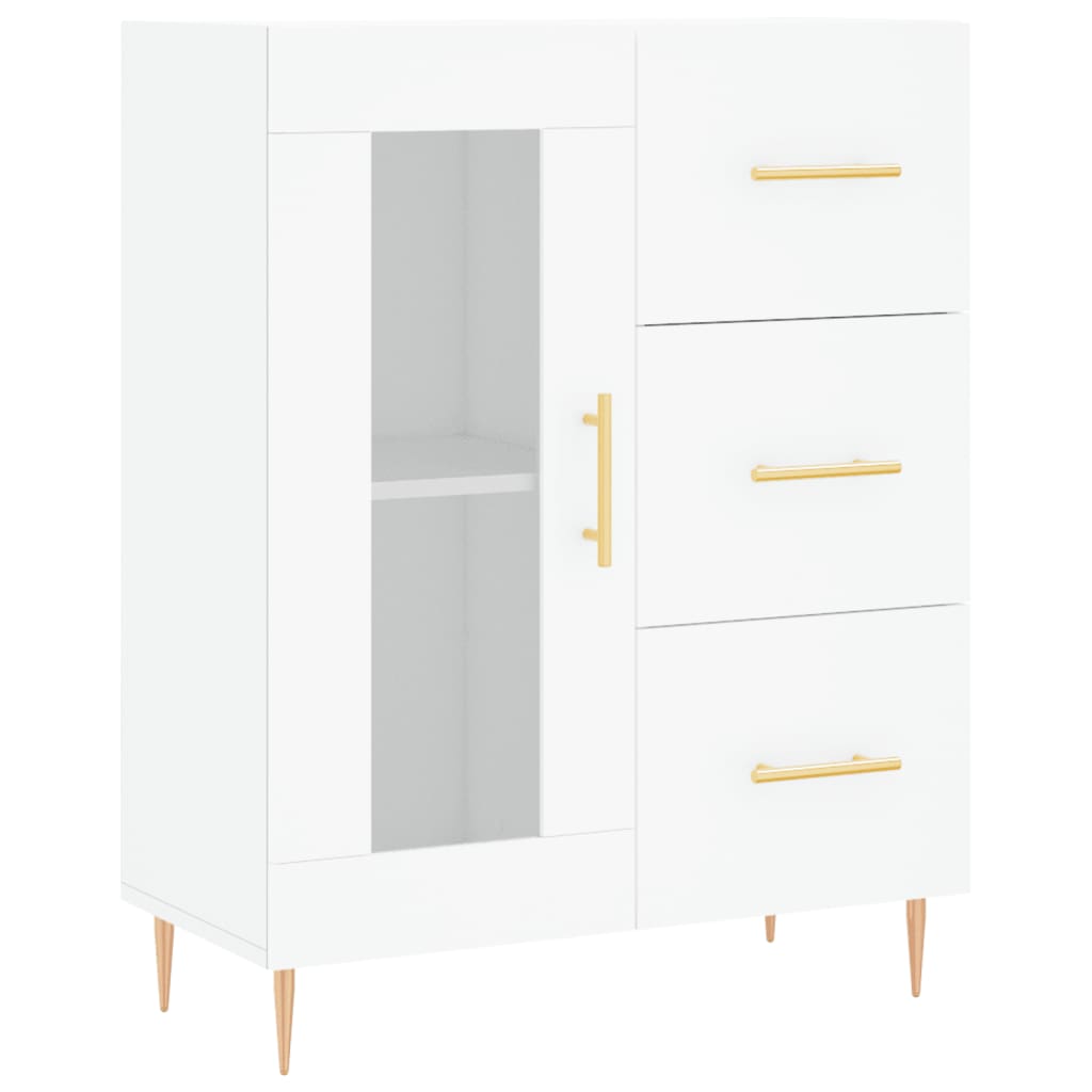 Image Buffet haut Blanc 69,5x34x180 cm Bois d'ingénierie | Xios Store SNC vidaXL Xios Store SNC