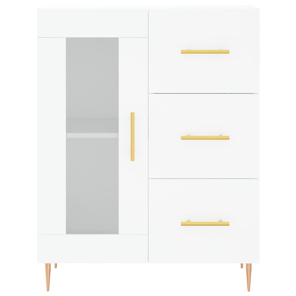 Image Buffet haut Blanc 69,5x34x180 cm Bois d'ingénierie | Xios Store SNC vidaXL Xios Store SNC