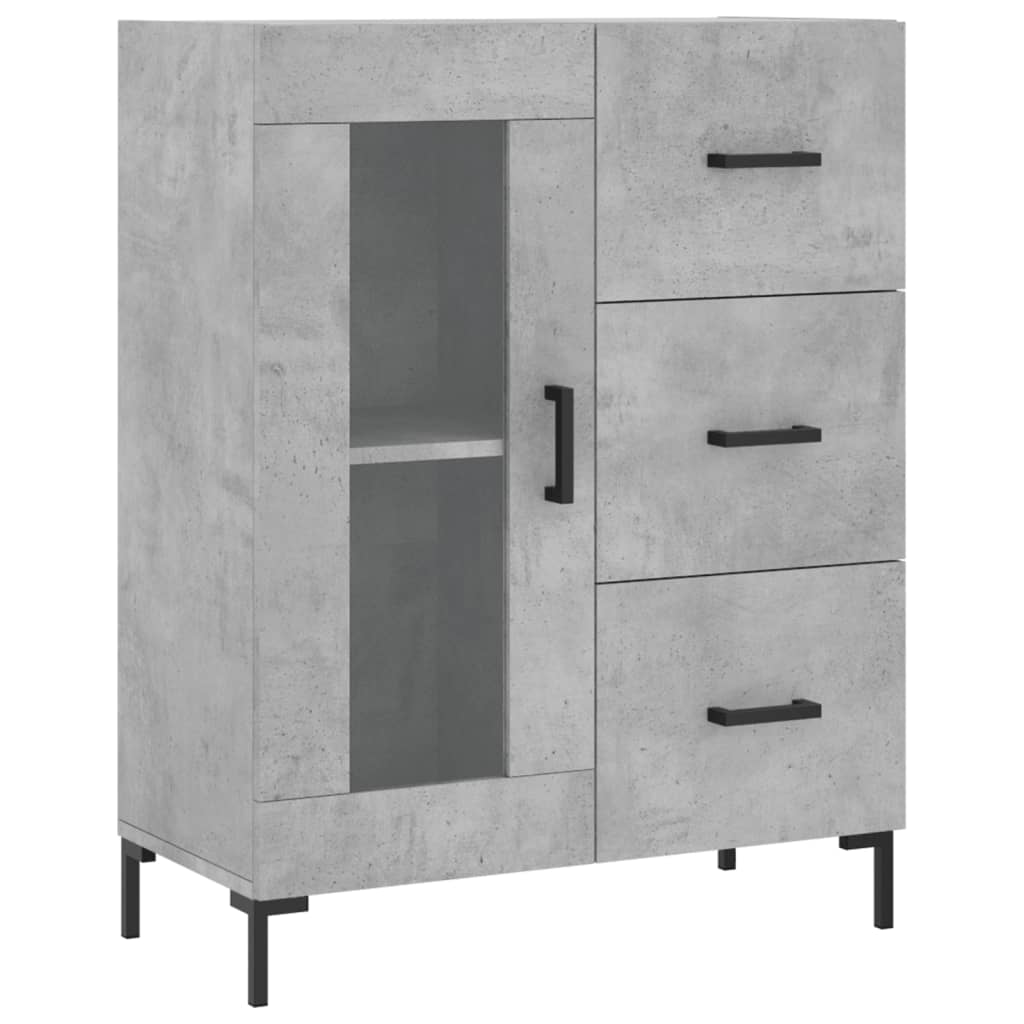 Image Buffet haut Gris béton 69,5x34x180 cm Bois d'ingénierie | Xios Store SNC vidaXL Xios Store SNC