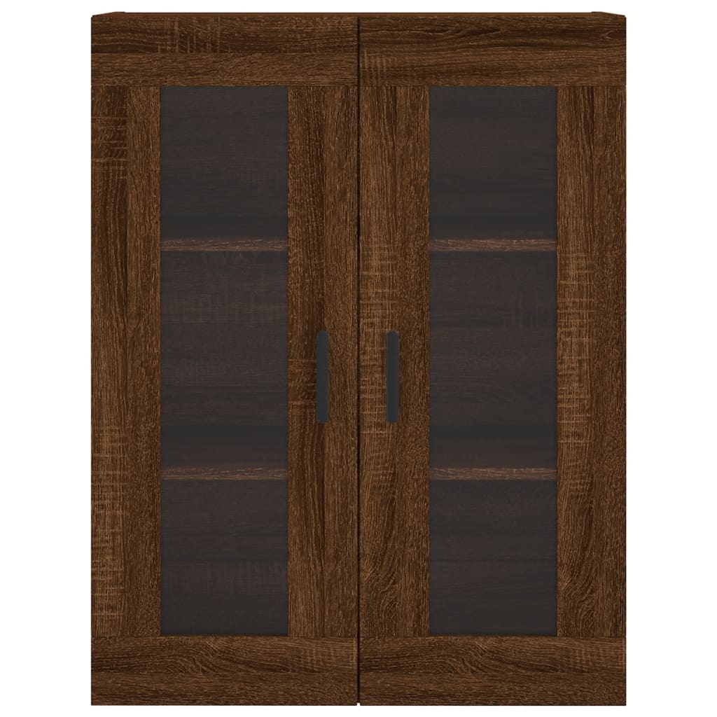 Image Buffet haut Chêne marron 69,5x34x180 cm Bois d'ingénierie | Xios Store SNC vidaXL Xios Store SNC