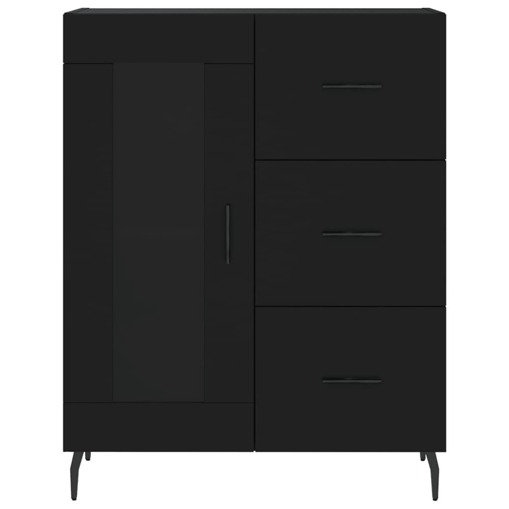 Image Buffet haut Noir 69,5x34x180 cm Bois d'ingénierie | Xios Store SNC vidaXL Xios Store SNC