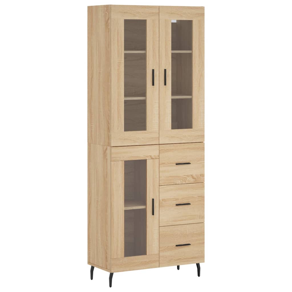 Image Buffet haut Chêne sonoma 69,5x34x180 cm Bois d'ingénierie | Xios Store SNC vidaXL Xios Store SNC