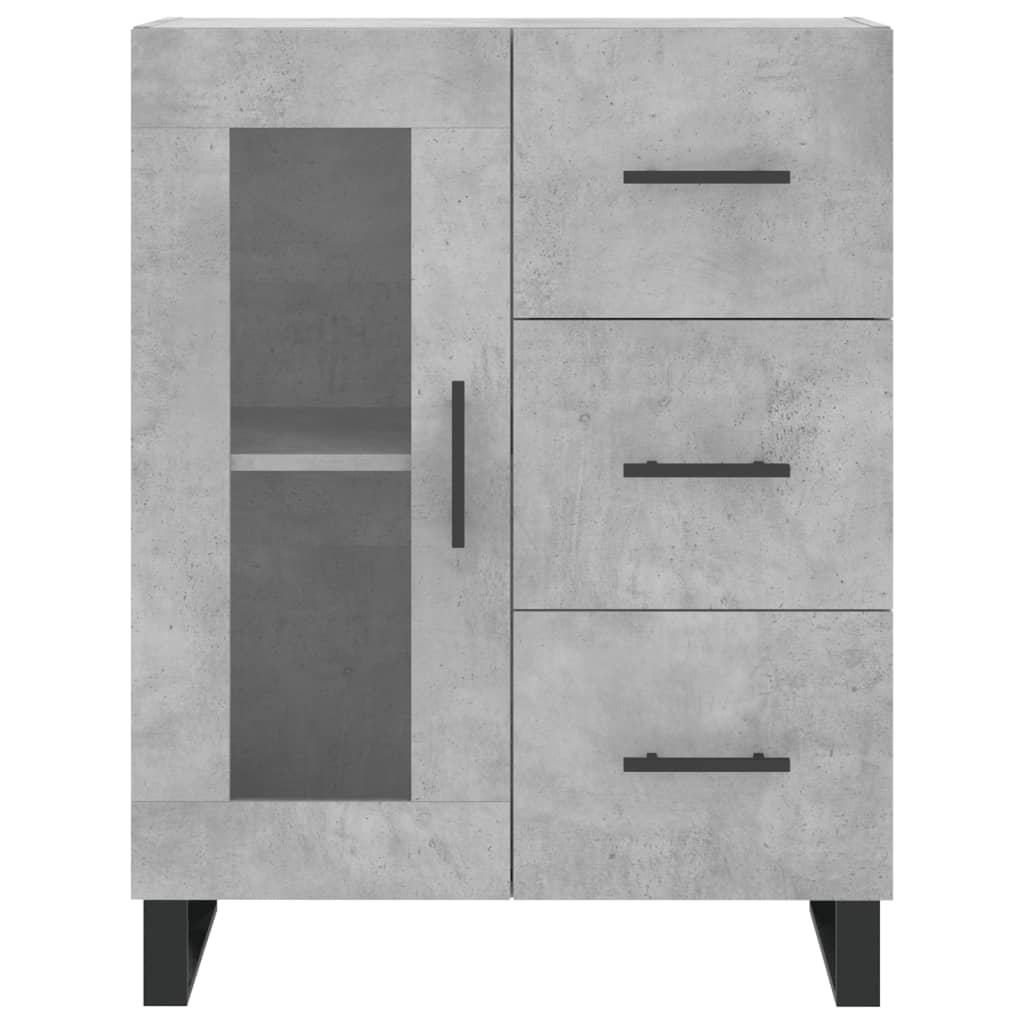 Image Buffet haut Gris béton 69,5x34x180 cm Bois d'ingénierie | Xios Store SNC vidaXL Xios Store SNC