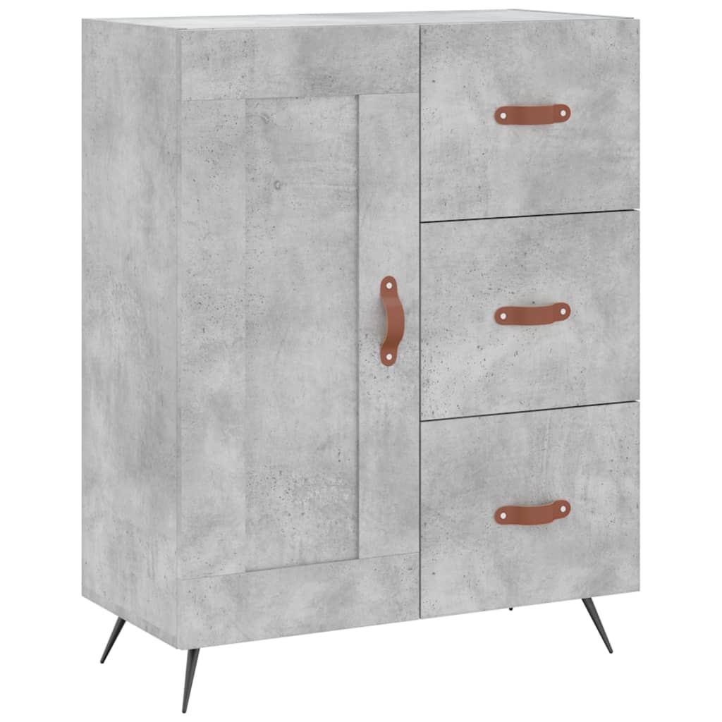 Image Buffet haut Gris béton 69,5x34x180 cm Bois d'ingénierie | Xios Store SNC vidaXL Xios Store SNC