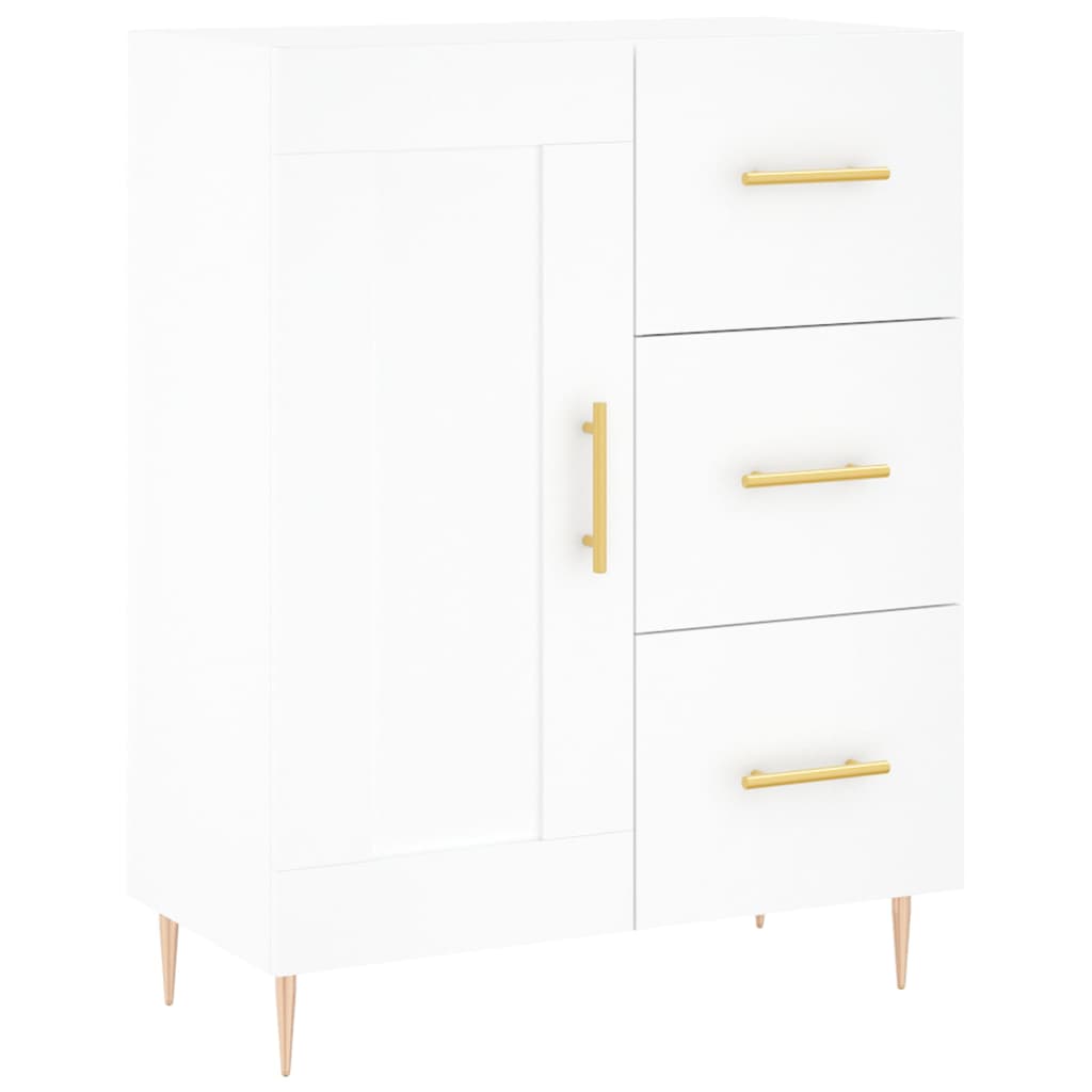 Image Buffet haut Blanc 69,5x34x180 cm Bois d'ingénierie | Xios Store SNC vidaXL Xios Store SNC