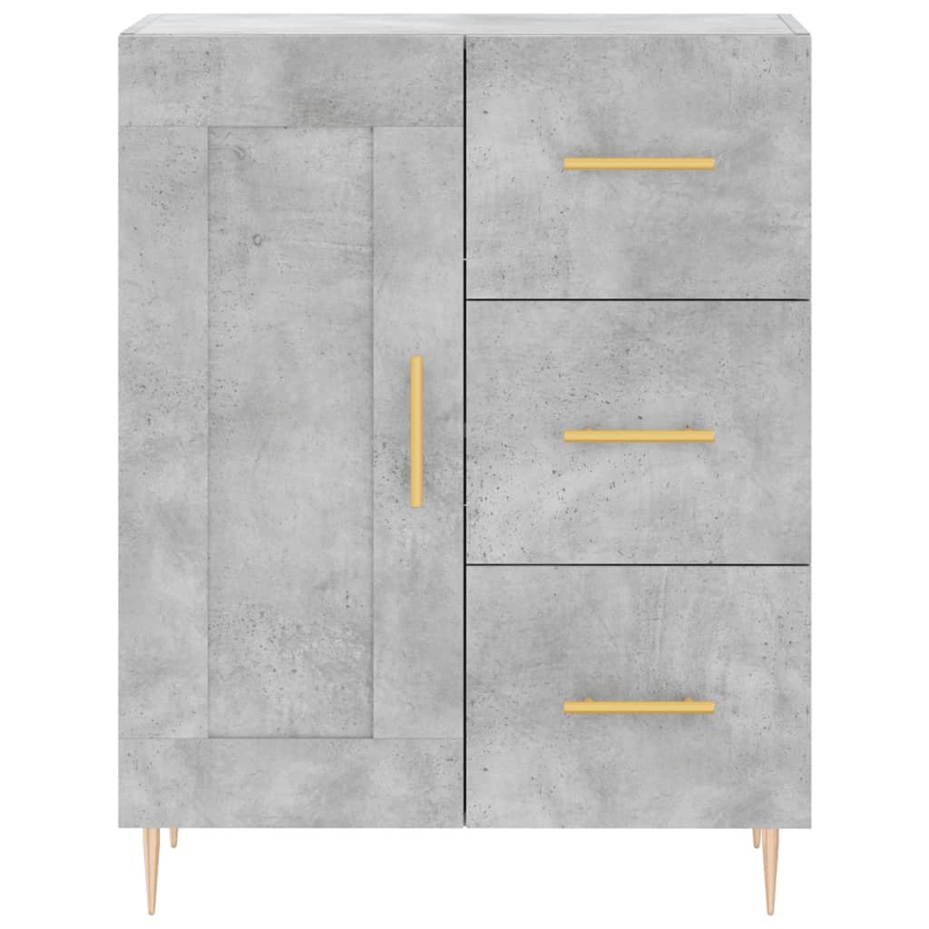 Image Buffet haut Gris béton 69,5x34x180 cm Bois d'ingénierie | Xios Store SNC vidaXL Xios Store SNC