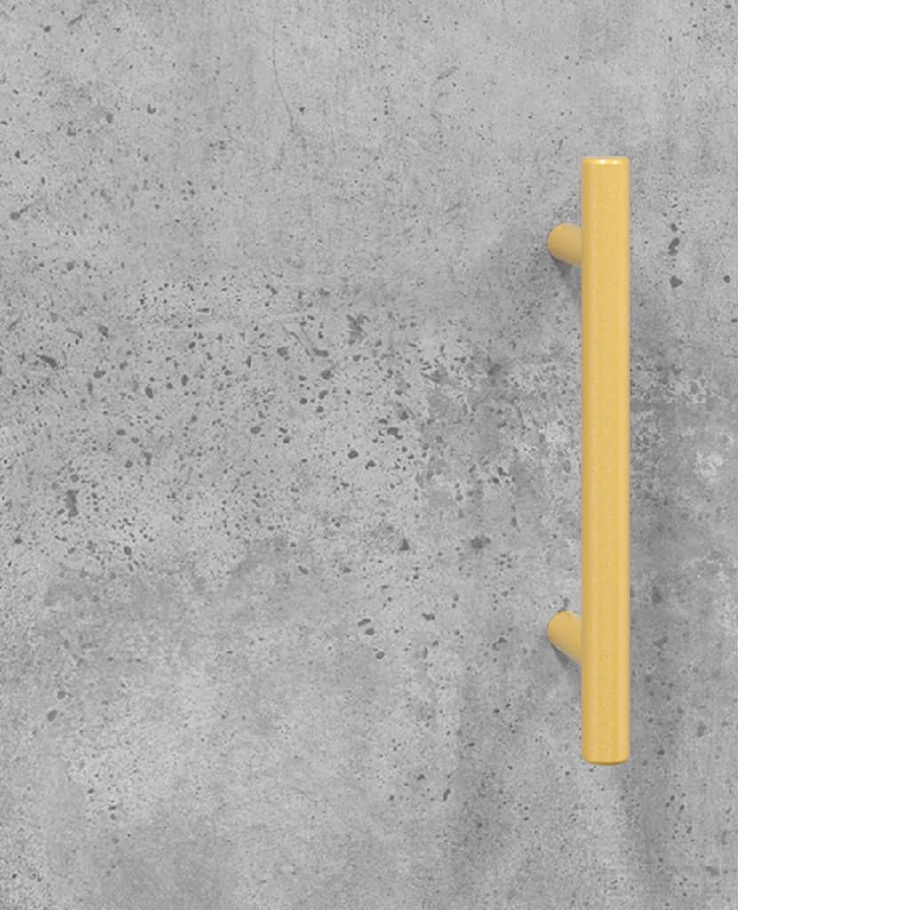 Image Buffet haut Gris béton 69,5x34x180 cm Bois d'ingénierie | Xios Store SNC vidaXL Xios Store SNC