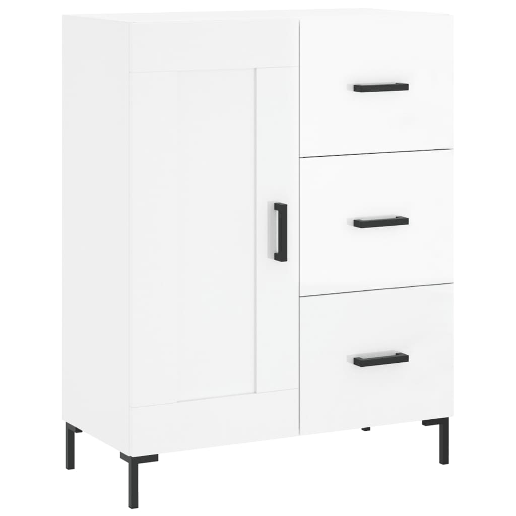 Image Buffet haut Blanc brillant 69,5x34x180 cm Bois d'ingénierie | Xios Store SNC vidaXL Xios Store SNC