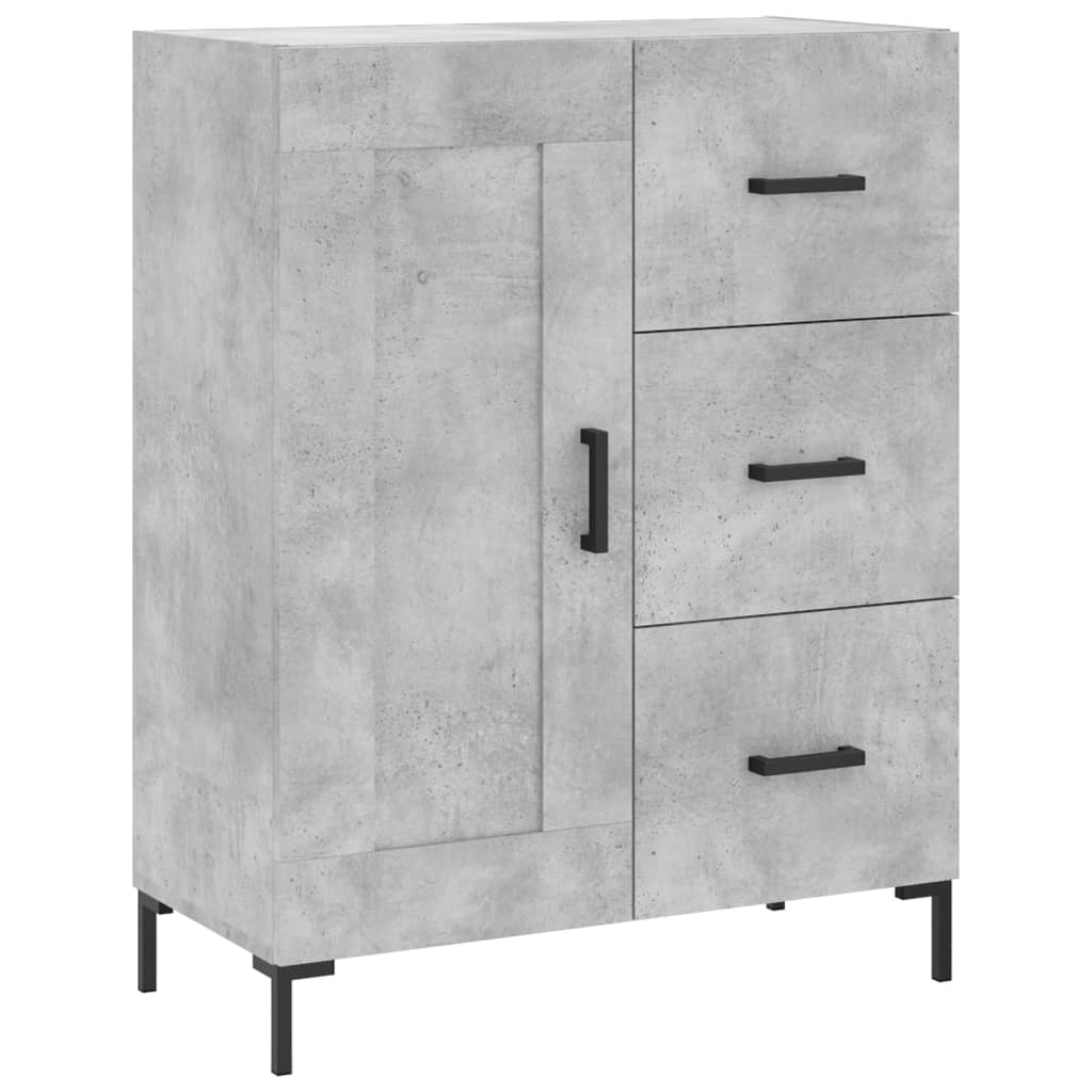 Image Buffet haut Gris béton 69,5x34x180 cm Bois d'ingénierie | Xios Store SNC vidaXL Xios Store SNC