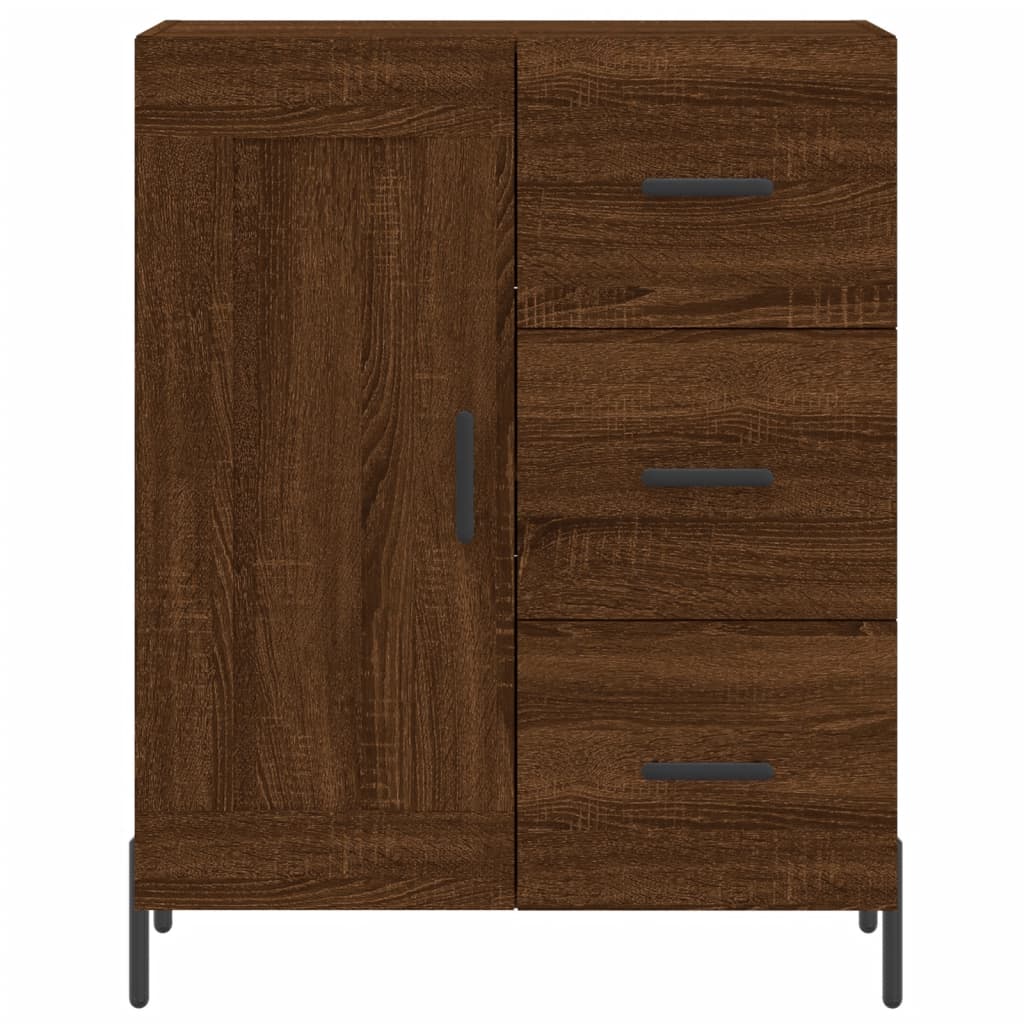 Image Buffet haut Chêne marron 69,5x34x180 cm Bois d'ingénierie | Xios Store SNC vidaXL Xios Store SNC