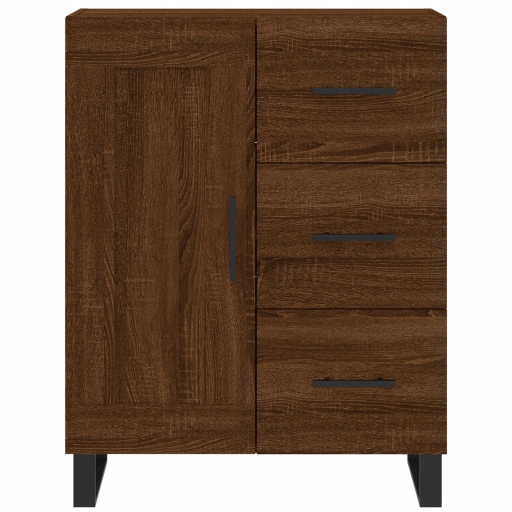 Image Buffet haut Chêne marron 69,5x34x180 cm Bois d'ingénierie | Xios Store SNC vidaXL Xios Store SNC