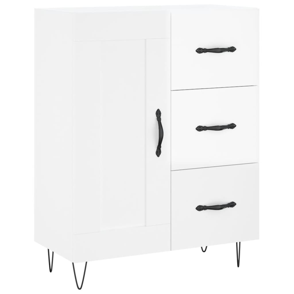 Image Buffet haut Blanc brillant 69,5x34x180 cm Bois d'ingénierie | Xios Store SNC vidaXL Xios Store SNC